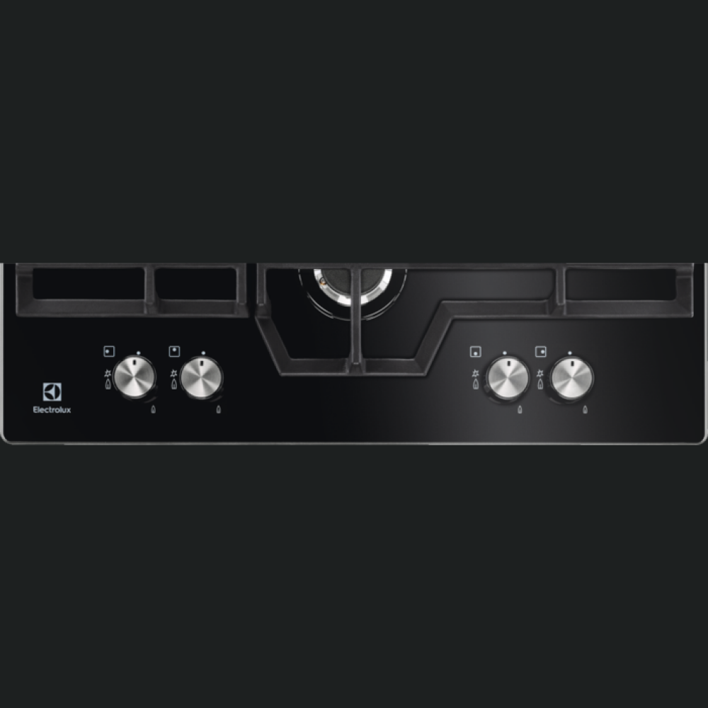 SHOWROOM EXPUS - Pllakë me gaz Electrolux KGG6456K, e zezë, 4 rrjetë, grilë gize