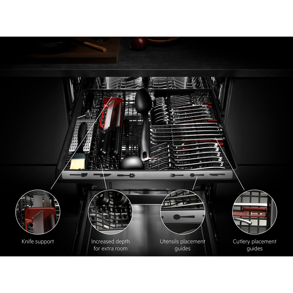 Enëlarëse plotësisht e integruar AEG FSK75758P, GLASSCARE. 60 cm, 14 komplete, INVERTER, B