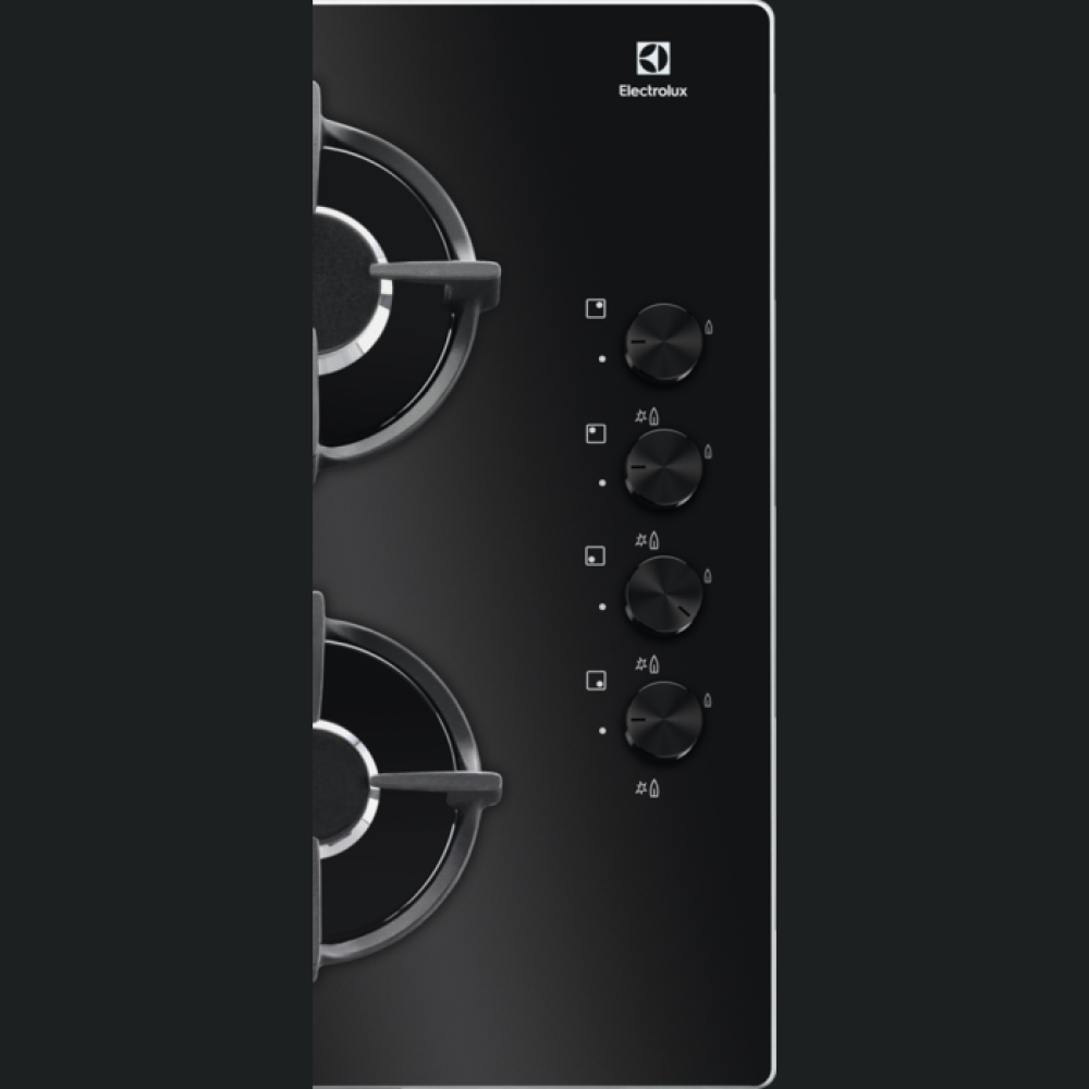 Pllakë me gaz Electrolux KGG6407K, 60 cm, 4 ndezës, e zezë