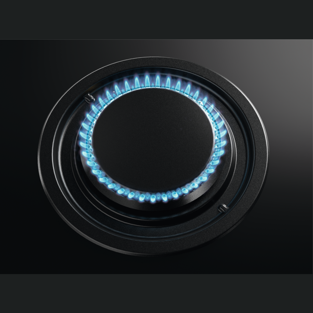 Pllakë me gaz AEG HKB75453NB, në suport xhami SERIES 8000, flakë, 75 cm