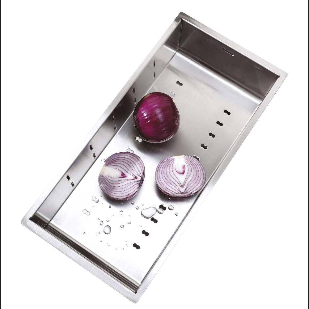 CookingAid Xhami i kalitur I BARDHË Lavaman kuzhine  inox me grirëse të personalizuar me xham të kalitur, kullues enësh/makaronash/frutash, skarë rrokullisje u inox,