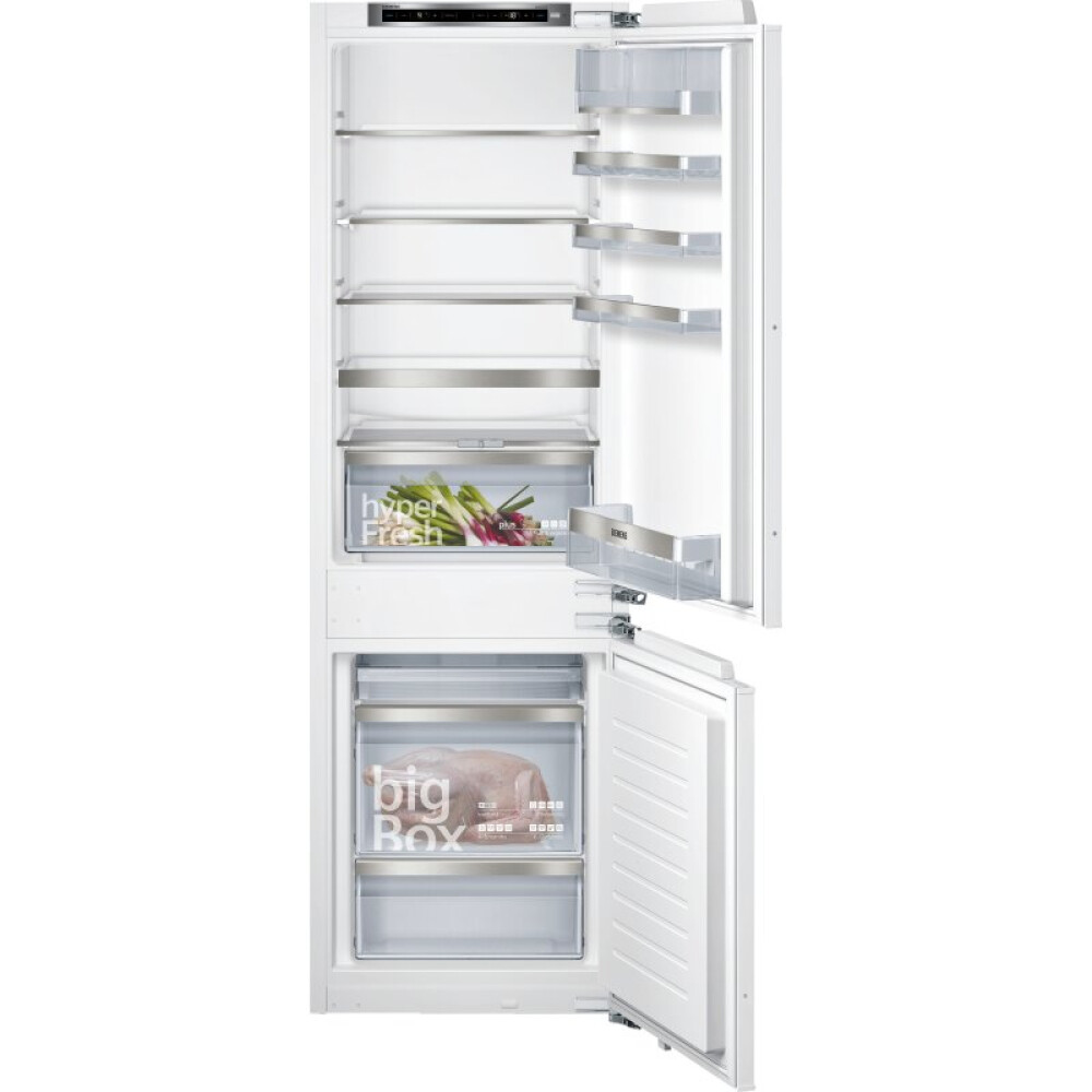 Frigorifer i integruar Siemens KI86SAFE0 iQ500, me sipërfaqen e poshtme të ngrirjes, 177,2 x 55,8 cm, mentesha e sheshtë, C, 266 l