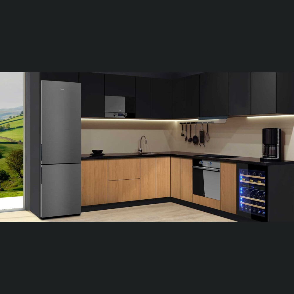 Frigorifer Pando PFLX, NoFrost, 367 l, inox i errët
