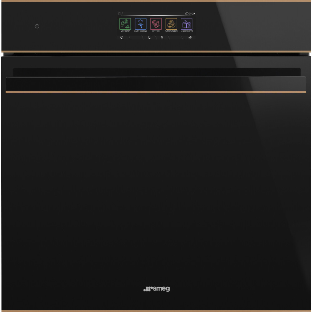 Furrë me integruar Smeg SO6606APNR me funksion mikrovalë, Dolce Stil Novo, E zezë, 60 cm, Multi Technology, 68 l