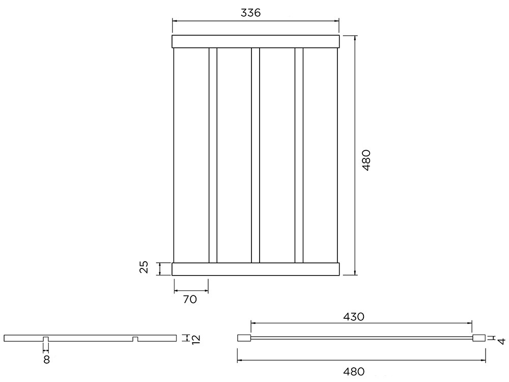 Mbështetja e kullimit të shokut 480 mm inox