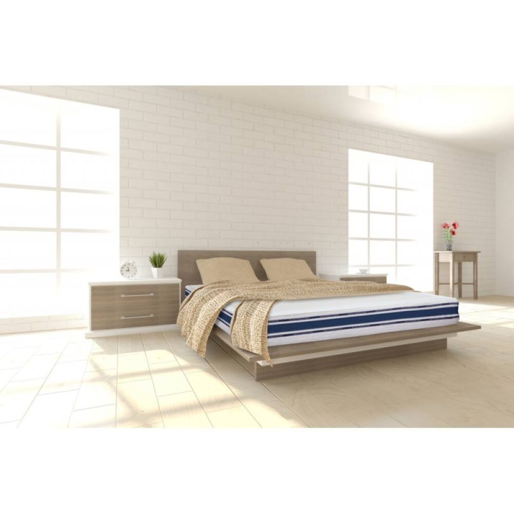 Dyshek Bien Dormir Optimus, ortopedik, Argentum, ventilim me shirita 3D, shkumë poliuretani, susta Bonnel Premium