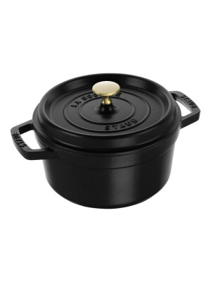  Gusseiserner Topf 20 cm, rund, schwarz – robuster und eleganter Cocotte - Zwilling