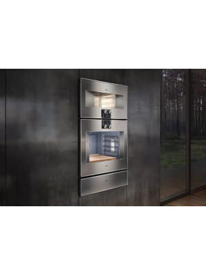 Furrë elektrike e integruar Gaggenau, seria 400, A, 110l, 76 x 67 cm, inox, BO481112