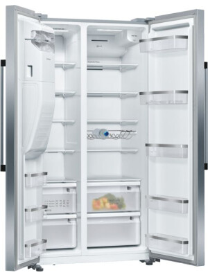Krah për krah Neff KA3923IE0, shpërndarës akulli, NoFrost, 562 l, Inox, E