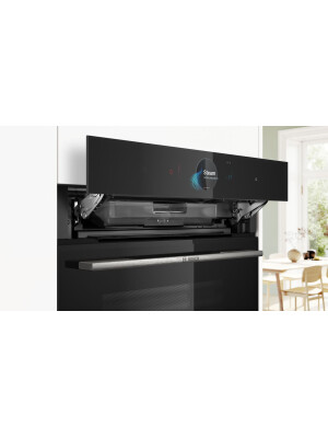 Furra e integruar Bosch HSG7584B1, seria 8, me funksion avulli 60 cm, e zeze, 71 l, A+
