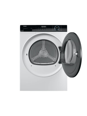 Tharëse rrobash Haier HD80-A2939-S, e pavarur, 8 kg, pompë nxehtësie, klasi A++, e bardhë