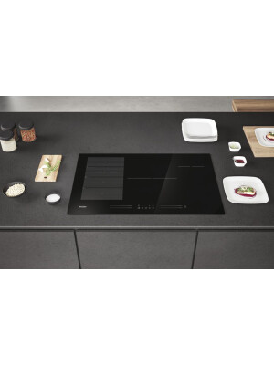 Pllakë me induksion Haier HAMTSJ86MC/1, I-Move Seria 6, 6 zona, E zezë, 80 cm