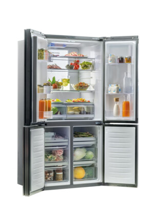 Ftohes me shumë dyer 90 Haier HTF-710DP7 Seria 7 i pavarur, 4 dyer, pa ngricë, ndriçim LED, klasi F,  inox INOX, L x H x I (mm) 908x750x1900