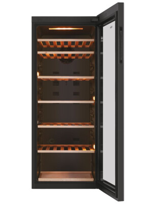Ftohës i verës Wine Bank Seria 50 e pavarur, 1 zonë, 84 shishe, ndriçim LED, Klasa G, L x H x I (mm) 497x585x1270