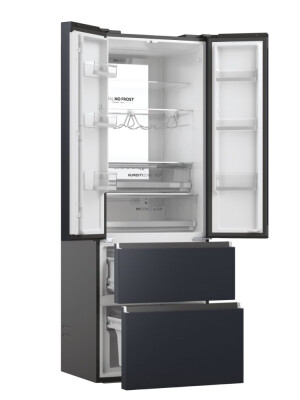Frigorifer me shumë dyer Haier HFW7720ENMB FD 70 Seria 7, 4 dyer, Pa ngricë, ndriçim LED, Klasi E, E zezë, L x H x I (mm) 700x675x2006