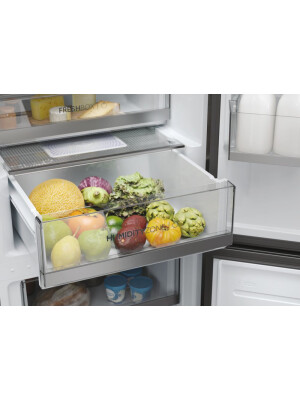 Frigorifer Haier HDW5620CNPD, 2D 60 Seria 5 i pavarur, 2 dyer, Pa ngricë, ndriçim LED, Klasi C, Argjend, L x H x I (mm) 595x658x2000