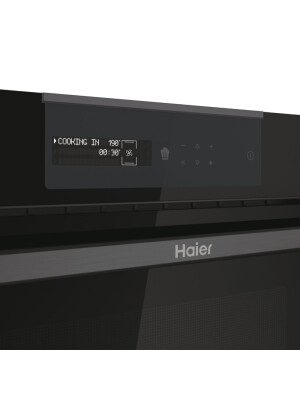 Furrë elektrike e kombinuar me mikrovalë Haier HWO45NB4B0B1, I-Message Compact Series 4, 34 litra, E zezë