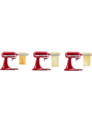 Set i përbërë nga 3 aksesorë për prodhimin dhe prerjen e makaronave KitchenAid, 5KSMPRA