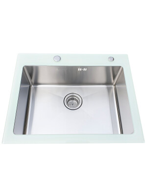 CookingAid Xhami i kalitur I BARDHË Lavaman kuzhine  inox me grirëse të personalizuar me xham të kalitur, kullues enësh/makaronash/frutash, skarë rrokullisje u inox,
