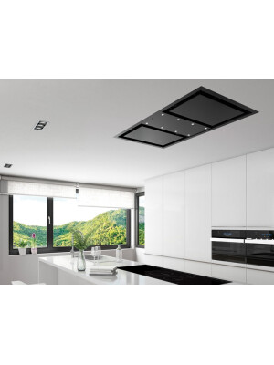 Aspirator tavani Pando E-250, lartësia 130 cm, V.1130, klasi A+,  inox