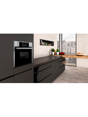 Furrë kompakte e integruar Neff C15DR00N0, me 100% avull,  inox, 38 l