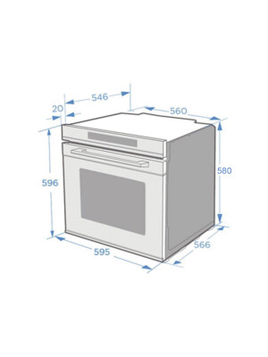 Furrë me integruar Pando PHB-861, 72 l, TOUCH, 60 cm
