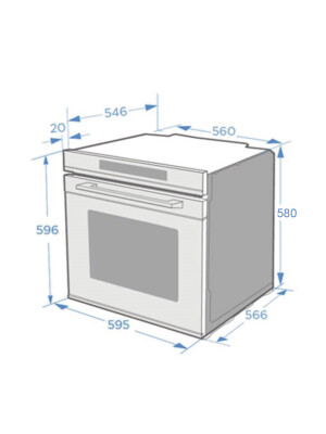 Furrë e integruar Pando PHP-864, me vetëpastrim pirolitik, TOUCH, 72 l, 60 cm