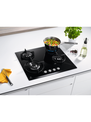 Pllakë me gaz Electrolux KGG6437K, e zeze