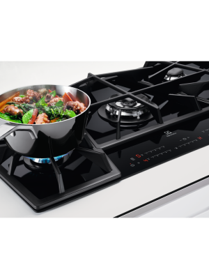 Pllakë me gaz Electrolux KGV7539IK, Zezë