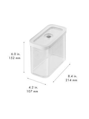 Kuti vakum CUBE 2M / 21 cm, transparente e bardhë - Zwilling
