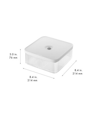 Kuti me vakum CUBE L / 21 cm, transparente-bardhë - Zwilling