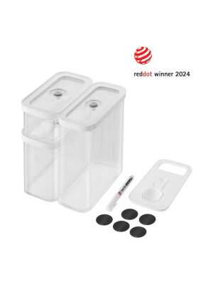 Set CUBE Kuti me vakum madhësia M / 5 copë, transparent-bardhë - Zwilling