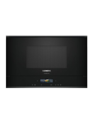Furrë me mikrovalë të integruar Siemens BF922R1B1 e zezë,  inox, 21 l