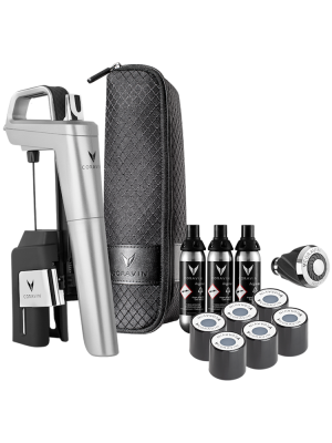 Set i sistemit të ruajtjes së verërave Coravin Timeless Six+, Argjend
