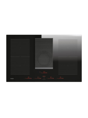 Pllakë me Aspirator të integruar Haier HAIH8IFMCE, I-Dual Series 6, e zezë, 83 cm