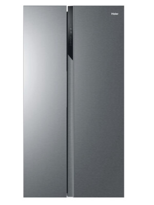 Krah për krah Haier HSR3918ENPG SBS 90 Seria 3 në këmbë, pa ngricë, ndriçim LED, klasi E, argjend i butë, L x H x I (mm) 908x647x1775