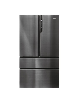 Frigorifer Haier HB26FSNAAA FD 100 Seria 7 me shumë dyer, 4 dyer, pa ngricë, ndriçim LED, klasi E, ikonik i zi, L x H x I (mm) 1005x760x1900