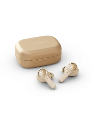 Kufje pa tel Bang & Olufsen Beoplay EX në vesh, anulim adaptiv i zhurmës, ton Gold