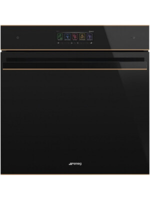 Furrë Smeg SO6606WAPNR Galileo Omnichef me funksion mikrovalë, WI-FI, koleksioni Dolce Stil Novo, 60 cm, i zi, 68 l