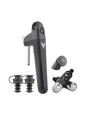 Set i sistemit të ruajtjes së verës Coravin Pivot +, E zezë