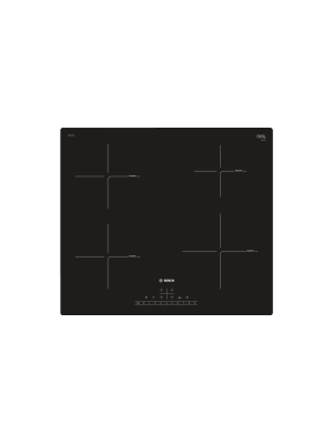 Pllakë me induksion Bosch PUE611FB1E, 60 cm E zezë