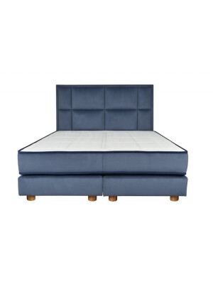 Krevat Vadret boxspring, tapiceri e madhe katrore, lartësia e skajit të krevatit 140 cm, dysheku i përfshirë, sipërfaqja e përfshirë
