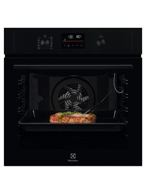 Furrë me avull Electrolux EOD4P57H, SteamBake, me vetëpastrim pirolitik, 72 litra, e zezë, A+