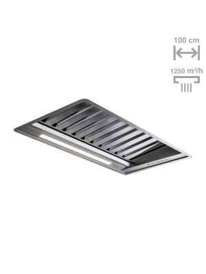 Aspirator i integruar Pando PRO, fuqia motorike V.1250, 100 cm, inox, A+