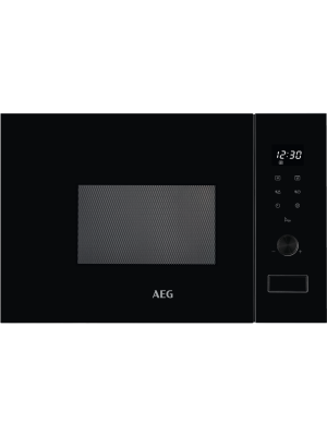 Furrë me mikrovalë të integruar AEG MSB2057D-B, me funksion grill, e zezë