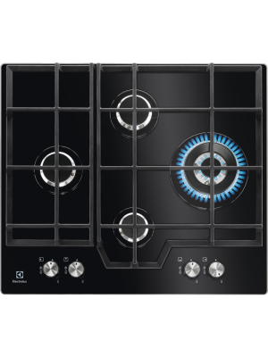 SHOWROOM EXPUS - Pllakë me gaz Electrolux KGG6456K, e zezë, 4 rrjetë, grilë gize