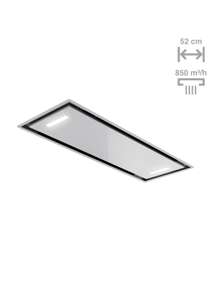 Aspirator i integruar Pando NCR, gjerësia 52 cm, fuqia motorike V.850, klasi A, inox