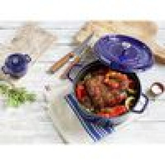 Tenxhere Cocotte 20 cm, e rrumbullakët, ngjyrë blu e errët, prej gize - Zwilling
