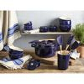 Tenxhere Cocotte 20 cm, e rrumbullakët, ngjyrë blu e errët, prej gize - Zwilling