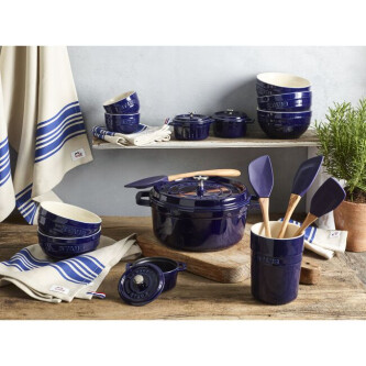 Tenxhere Cocotte 20 cm, e rrumbullakët, ngjyrë blu e errët, prej gize - Zwilling